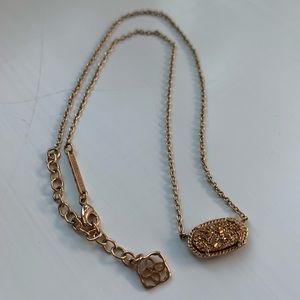 Kendra Scott Rose Gold Druzy Necklace